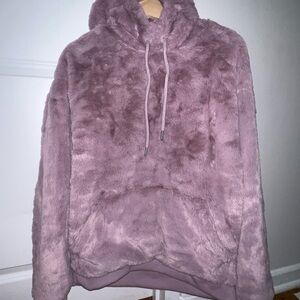 ASOS Lavender faux fur Hoodie
